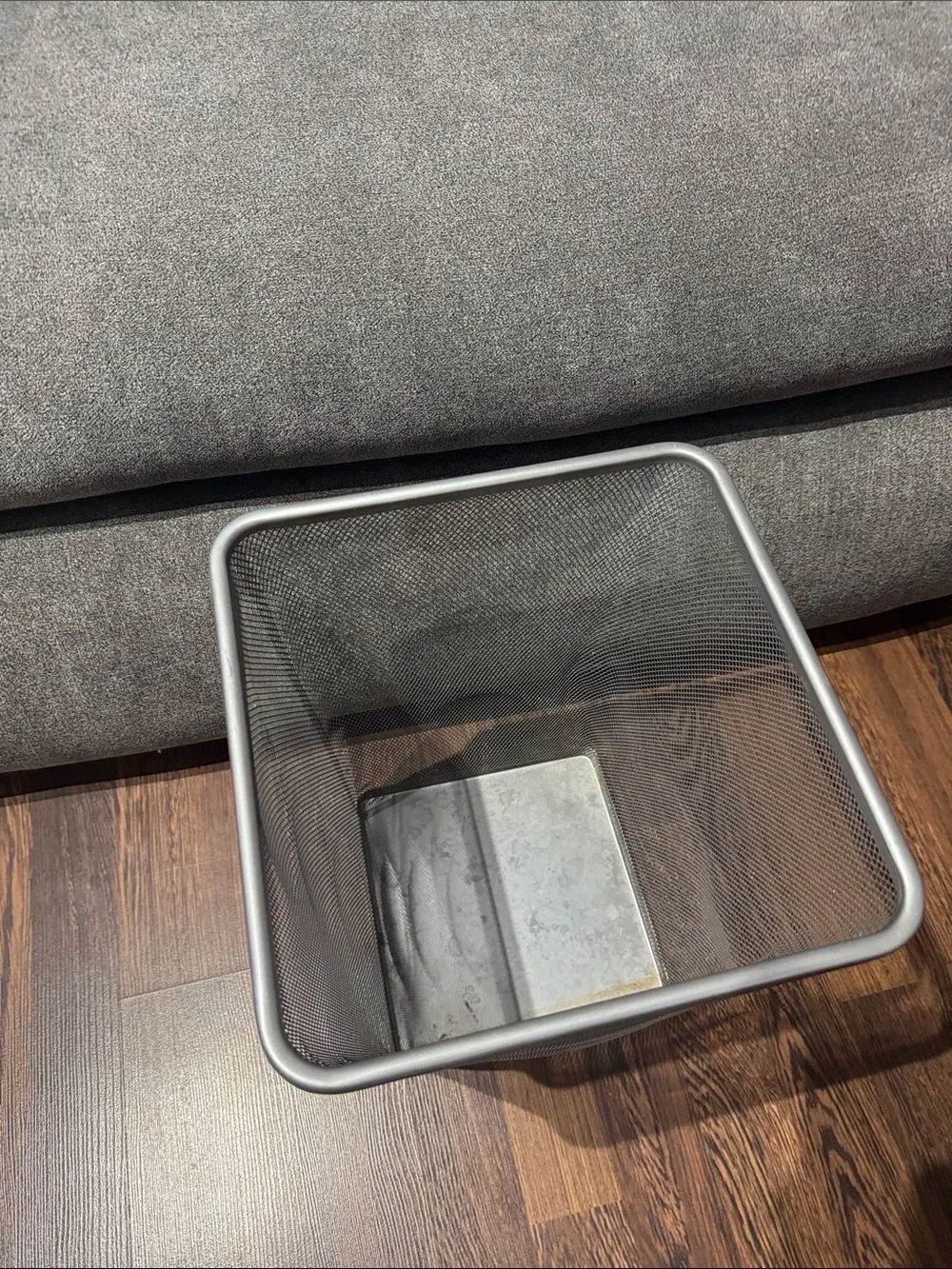 Mesh Wastebasket - Gray